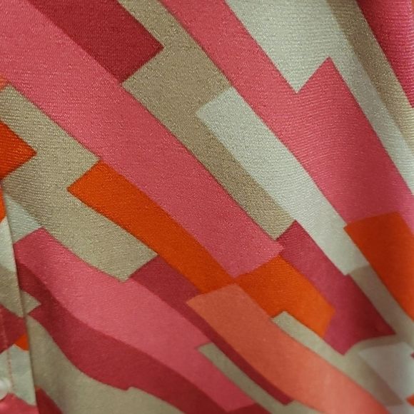 Anne 💟 Klein Multicolored Button Shirt Blouse Top - Picture 8 of 10